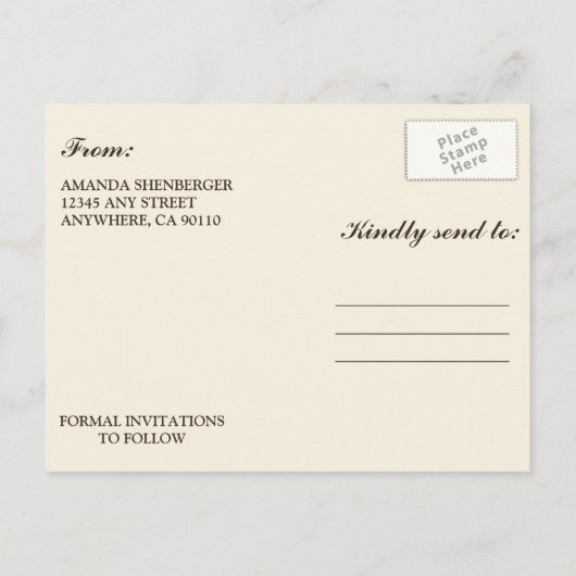 Rustieke Herfst herfstbladeren Sla de datumkaarten Aankondigingskaart (Achterkant)