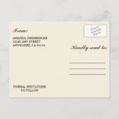 Rustieke Herfst herfstbladeren Sla de datumkaarten Aankondigingskaart (Achterkant)