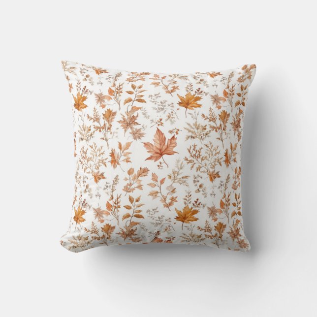 Rustieke herfst herfstbladeren werpkussen woondeco kussen (Voorkant)