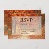 Rustieke Herfst herfstboom bruiloft RSVP (Voorkant / Achterkant)