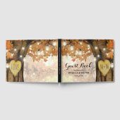 Rustieke herfst herfstboom twinkellichten bruiloft gastenboek (Volledig)