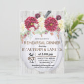 Rustieke Herfst Herfstrepetitie Dineruitnodiging Kaart (Staand voorkant)