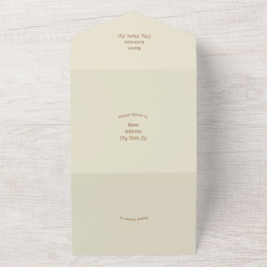 Rustieke Herfst herfstvrachtwagen String Lights Br All In One Uitnodiging (Buitenkant)