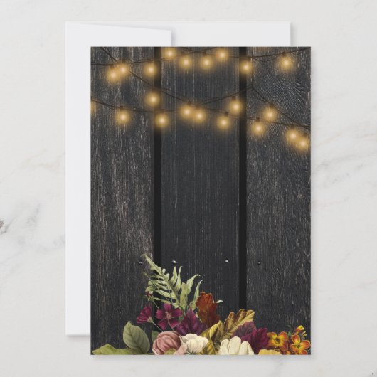 Rustieke herfst housewarming kaart (Achterkant)