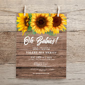 Rustieke Herfst Houten Zonnebloem Oh Baby's Shower