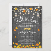 Rustieke Herfst in de liefde Engagement Party Kaart (Voorkant)