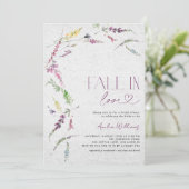 Rustieke Herfst in de liefde Wildflower Waterverf Kaart (Staand voorkant)