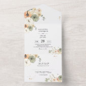 Rustieke Herfst in één bruiloft All In One Uitnodiging (Binnen)