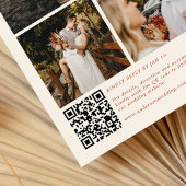 Rustieke Herfst in Liefde Bloemenbruiloft Foto QR Kaart