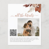 Rustieke herfst in liefde BUDGET huwelijksuitnodig Flyer (Achterkant)