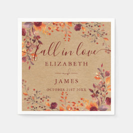 Rustieke Herfst In Liefde Herfst Herfst Bloemblade Servet