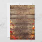 Rustieke Herfst in Liefde Oak Tree Wedding Invitat Kaart (Achterkant)
