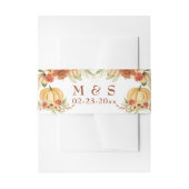 Rustieke Herfst in liefde pompoen bruiloft Uitnodigingen Wikkel (Voorkant Voorbeeld)