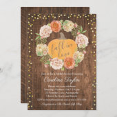 Rustieke Herfst in Liefde Pompoen Herfst Vrijgezel Kaart (Voorkant / Achterkant)