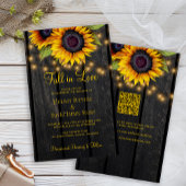 Rustieke herfst in liefde QR-code alles in één bru