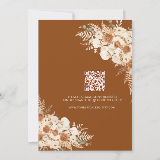 Rustieke Herfst in Liefde Vrijgezellenfeest Boho T Kaart (Achterkant)