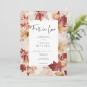 Rustieke Herfst In Love Herfst Cream Vrijgezellenf Kaart (Staand voorkant)