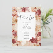 Rustieke Herfst In Love Herfst Krans Tan Vrijgezel Kaart (Staand voorkant)