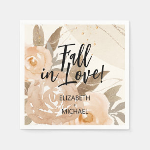 Rustieke Herfst in Love Peach Flowers Servet