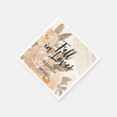 Rustieke Herfst in Love Peach Flowers Servet (Hoek)