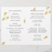 Rustieke herfst kapel bruiloft programma (Achterkant)