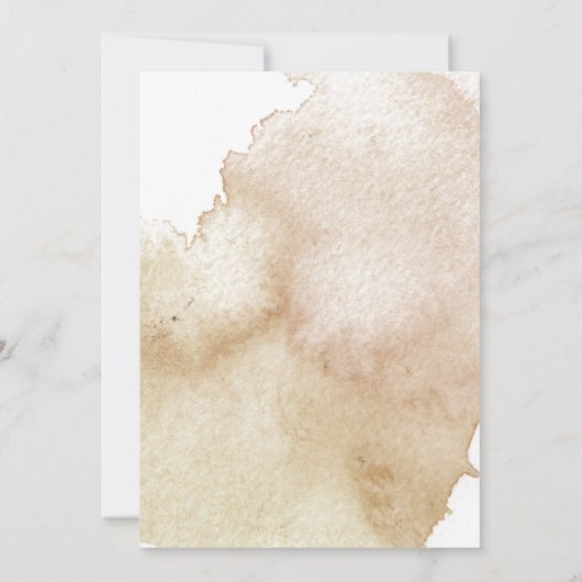 Rustieke Herfst Kleuren Waterverf Bloemenpatroon Save The Date (Achterkant)