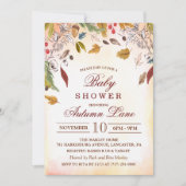Rustieke herfst laat Baby shower uitnodigen Kaart (Voorkant)