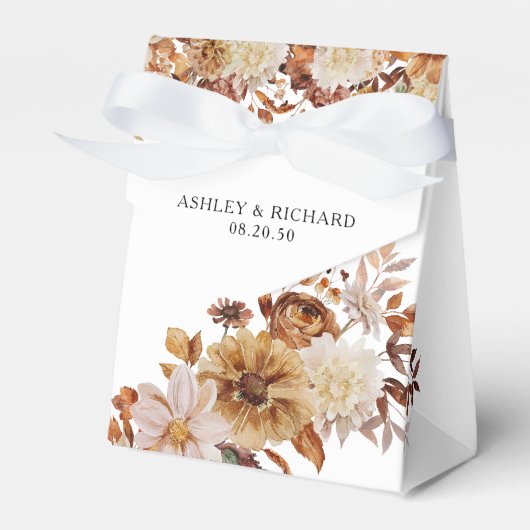 Rustieke herfst laat bruiloft gunst box bedankdoosjes (Voorkant Zijde)