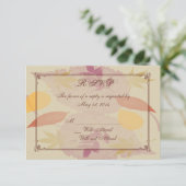 Rustieke herfst laat bruiloft reactie Kaart (Staand voorkant)