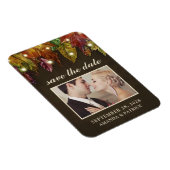 Rustieke herfst laat foto opslaan van de datum mag magneet (Rechterzijde)