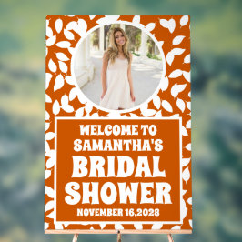 Rustieke herfst laat foto Vrijgezellenfeest welkom Acryl Bord