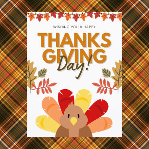 Rustieke herfst laat Happy Thanksgiving achter Briefkaart