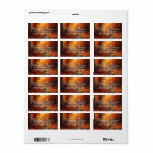 Rustieke herfst laat herfst aangepaste Adresetiket Etiket (Full Sheet)