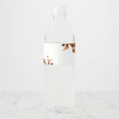 Rustieke herfst laat het etiket van de waterfles (Achterkant)