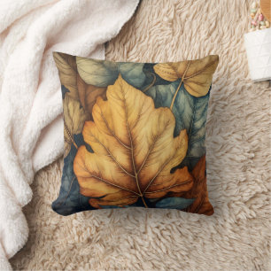 Rustieke herfst laat illustratie kussen