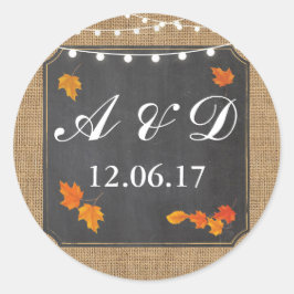 Rustieke herfst laat lichten Stickers label Elegan