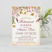 rustieke herfst laat pensioen diner uitnodiging (Staand voorkant)