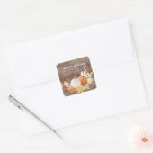 Rustieke herfst laat pompoenen retour adres vierkante sticker (Envelop)