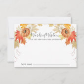 Rustieke herfst laat pompoenen woorden van wijshei kaart (Voorkant)