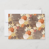 Rustieke herfst laat pompoenen woorden van wijshei kaart (Achterkant)