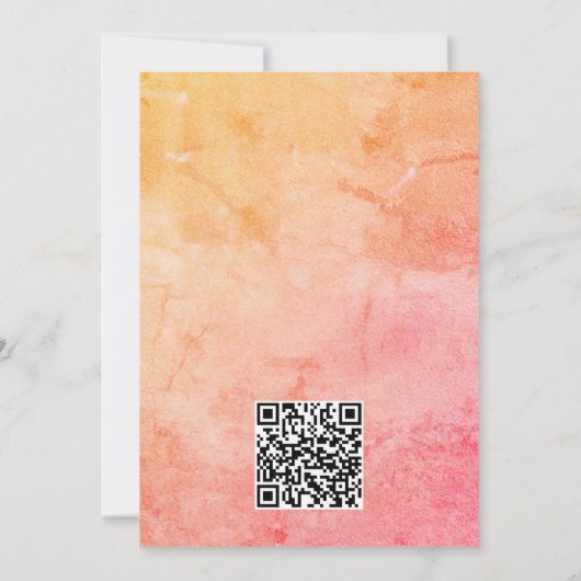 Rustieke herfst laat QR-code opslaan de datum Save The Date (Achterkant)