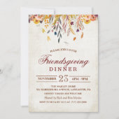 Rustieke herfst laat Vrienden uitnodigen voor het Kaart (Voorkant)