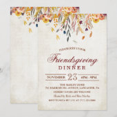 Rustieke herfst laat Vrienden uitnodigen voor het  Kaart (Voorkant / Achterkant)