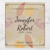 Rustieke herfst laat wijn label wijn etiket (Enkel label)