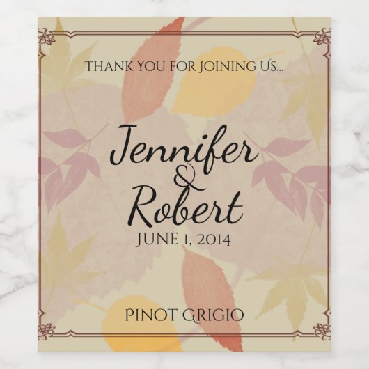 Rustieke herfst laat wijn label wijn etiket (Enkel label)