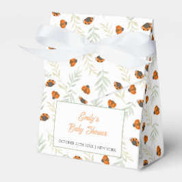 Rustieke Herfst Ladybug Greenery Baby shower Bedankdoosjes