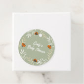 Rustieke Herfst Ladybug Greenery Baby shower Bedankjes Labels (In situ)