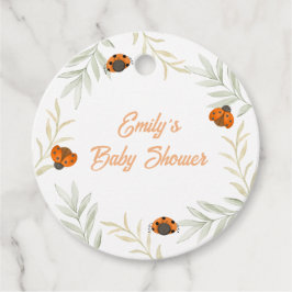 Rustieke Herfst Ladybug Greenery Baby shower Bedankjes Labels