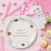 Rustieke Herfst Ladybug Greenery Baby shower Papieren Bordje (Feest)