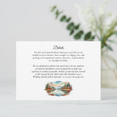 Rustieke herfst Lakeside Forest Wedding Informatiekaartje (Staand voorkant)